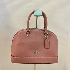 NWT Coach mini Sierra Satchel Bag handbag MSRP 295 New with Tags pink dusty rose